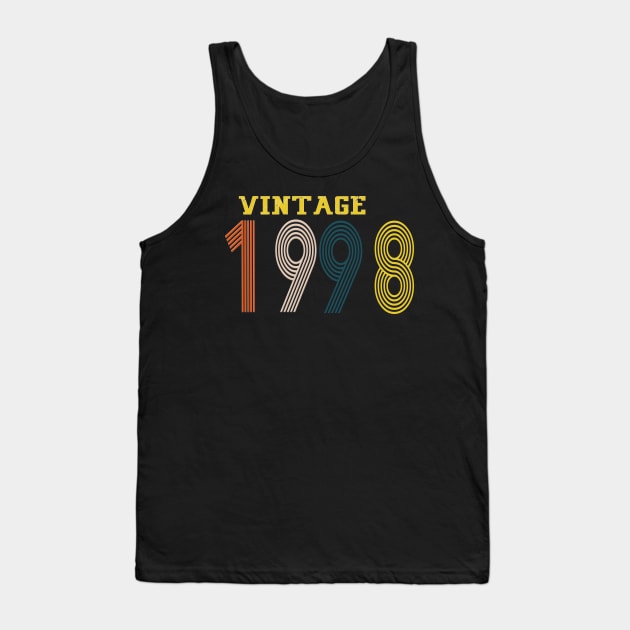 1998 vintage retro year Tank Top by Yoda